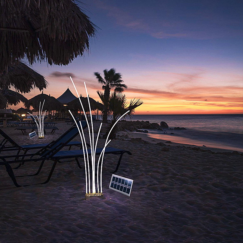 Lámpara de caña de fibra óptica LED lámpara de jardín creativo al aire libre parque Villa paisaje Lámpara decorativa iluminación del jardín lámpara de césped