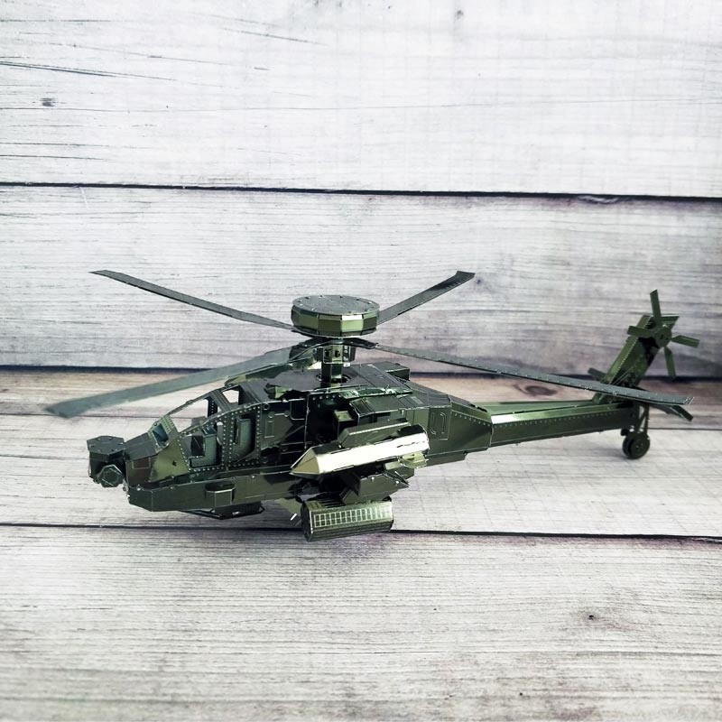 Estatua mágica de acero al por mayor versión de color avión un grupo metal rompecabezas mini 3D tridimensional hecho a mano DIY modelo de montaje