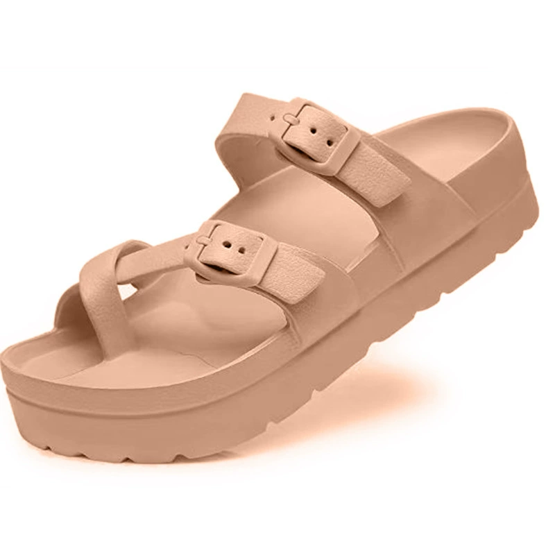 Summer comfortable flip flops platform for leisure, soft slide for beloved