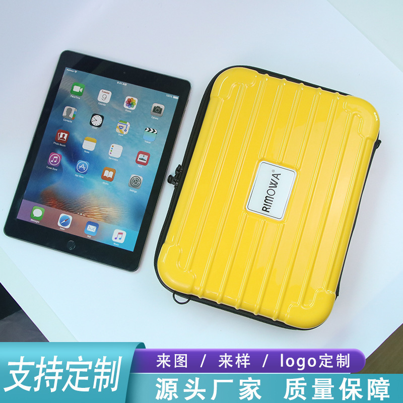 iPad Computer Bag Shoulder Storage Cosmetic Bag Multi-function PC Hard Shell Hairdressing Bag Pattern logo Custom Gift Box