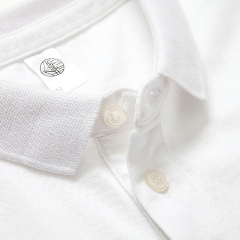 ビジネス男性poloシャツ日系重ポンド純綿襟tシャツポールシャツゆるい純色女性作業服250g|undefined