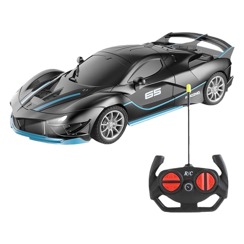 Coche de control remoto inalámbrico de cuatro vías transfronterizo, carga, control manual, deriva, coche deportivo, modelo, niño, juguete