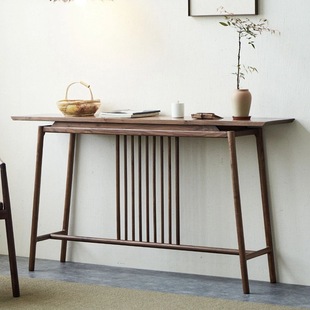 New Chinese-Style North American Black Walnut Console Table, Song-Style Aesthetic Solid Wood Altar Table, Zen-Style Entrance High-End Furniture