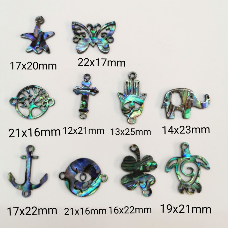 Shell abalone shell plus acrylic plate synthetic animal accessories jewelry accessories headdress clothing decoration manufacturers