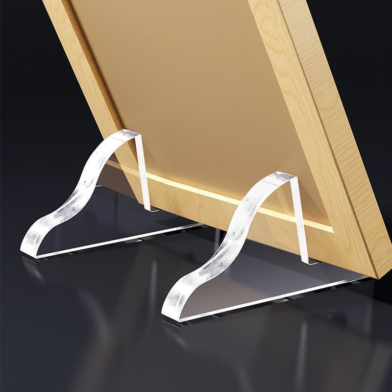 Acrylic Photo Frame Stand Desktop Table Base Bracket Certificate Photo Frame Support Glass Photo Frame Display Stand