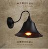 Retro sconce for corridor, creative sheet, street wall lantern for gazebo suitable for stairs, American style