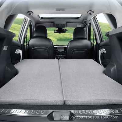 Car Inflatable Bed, Car Inflatable Mattress, Rear Seat Sleeping Pad, Travel Bed, Car Backseat Mattress, Suv Air Mattress, Universal (Vehicle-mounted inflatable bed) - default-item-gray-inflatable-camping-mattress-small