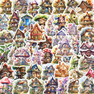 50 Pieces of Garden Cabin Waterproof stickers Stationery Notebook Water Cup Helmet Luggage Decoration stickers