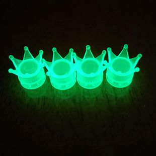 Car Tire Luminous Valve Cap Motorcycle Luminous Crown Luminous Valve Cap Waterproof Curved Mouth