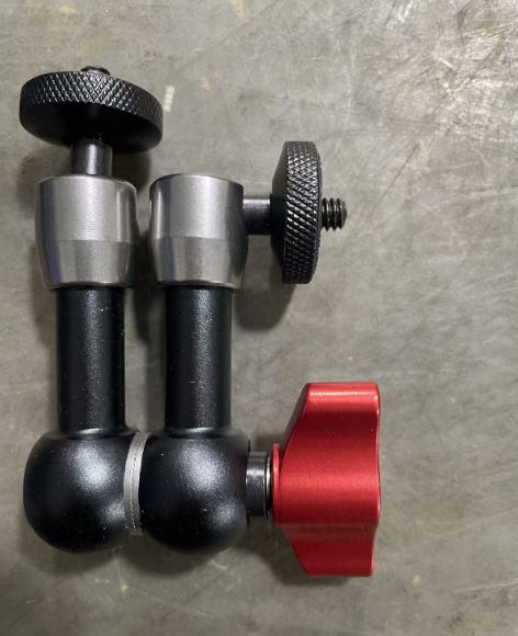 Brazo mágico de acero inoxidable de 7 pulgadas / Rojo / Sin tornillo de zapata ni tornillo cilíndrico