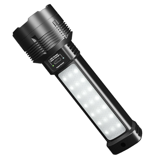 Super bright travel handheld flashlight solar-powered
