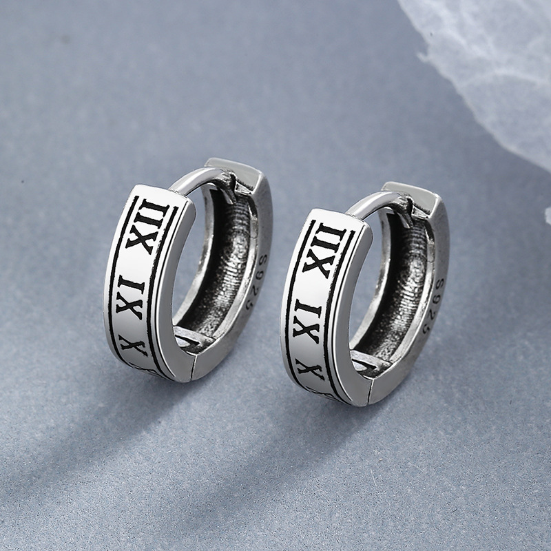 韩版韩国时尚仿泰银耳扣耳饰耳环直播带货罗马字女款一件代发饰品|ms