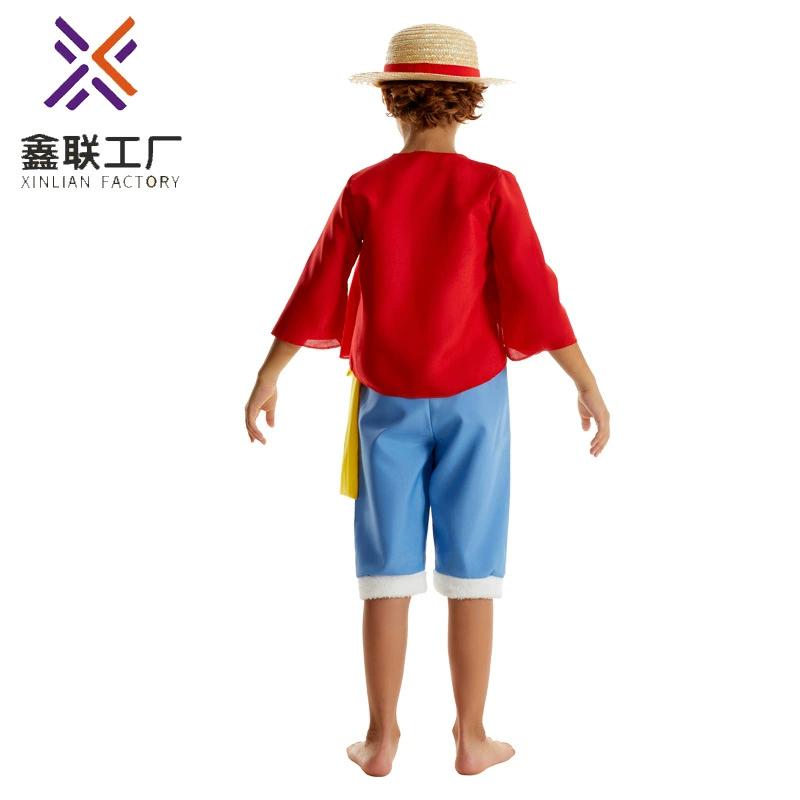 Косплей костюм (One Piece Luffy) набор соломенной шляпы, размеры для детей и взрослых, набор из 5 предметов