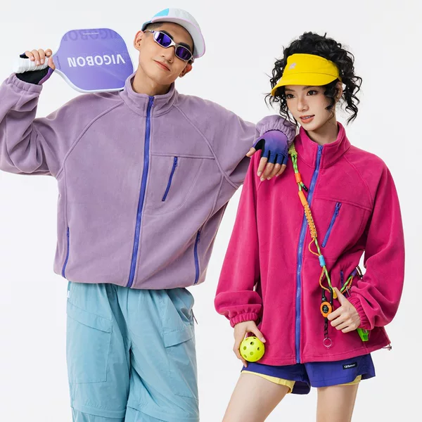 Autumn and winter outdoor couple's fleece jacket, men's and women's warm fleece coat, thickened and versatile, with an inner layer of Austrian fleece for men