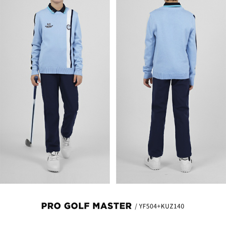 Áo len golf bé trai cổ tròn PGM thu đông, chất len pha ấm áp — YF504-Trắng Đỏ, YF504-màu xanh nhạt, YF504-Trắng Vàng chi tiết 10