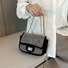 Trend one-shoulder bag, bag strap, Chanel style, Korean style