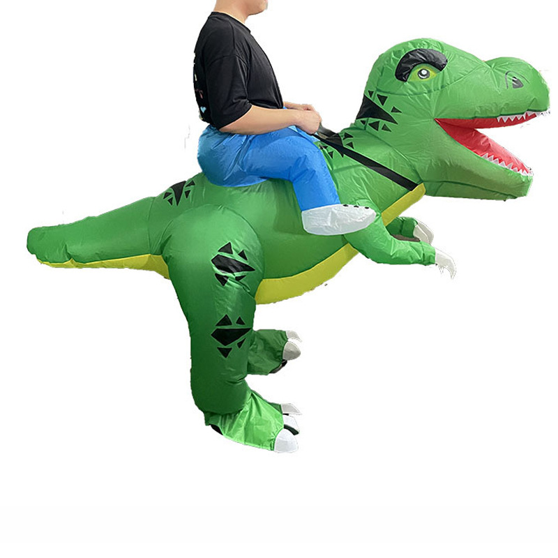Venta caliente Traje inflable transfronterizo Dinosaurio de Halloween Alien Tyrannosaurus Rex Dress Up Ropa de actuación divertida Decoración de fiesta