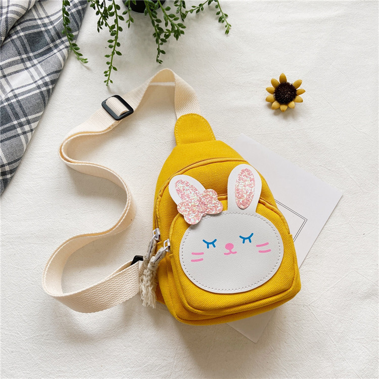 Enfants Moyen Toile Animal Mignon Carré Fermeture Éclair Sac Banane display picture 7