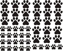 个性时尚动物足迹爪印艺术瓷砖墙贴男孩女孩婴儿卧室客厅pvc