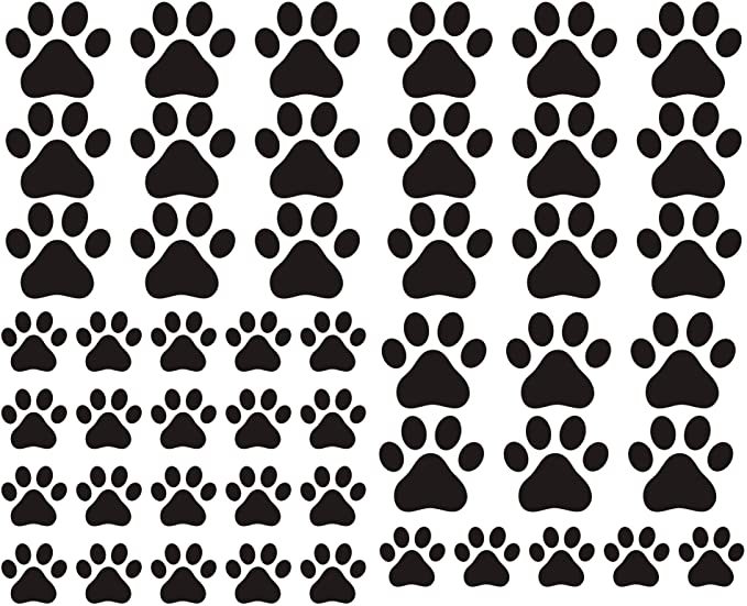 个性时尚动物足迹爪印艺术瓷砖墙贴男孩女孩婴儿卧室客厅pvc