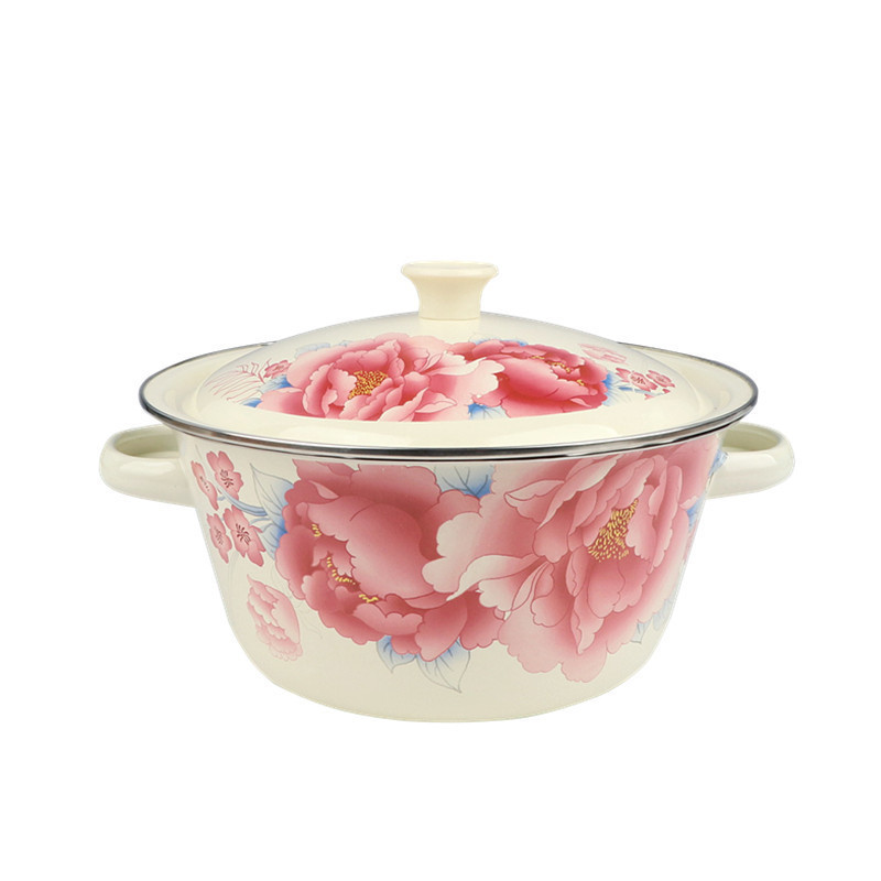 厚みのある16-30CMの蓋付きホウケイ酸ポット、ラードホウケイ酸ポット、餃子の詰め物、蓋付き丸型餃子の詰め物鉄ポット|undefined