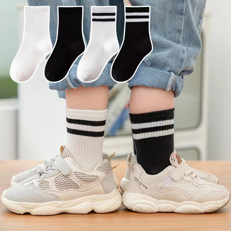 Children's demi-season solid color socks for students for men and…