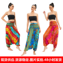 A017亚马逊欧美休闲瑜伽裤瑜伽服波西米亚大裆裤连体裤民族
