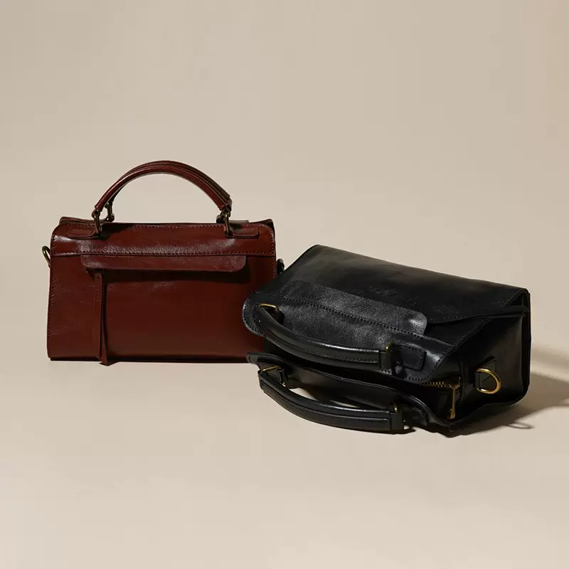 厂家直销2025夏季新款植鞣头层牛皮女士手拿包多功能大容量单肩包