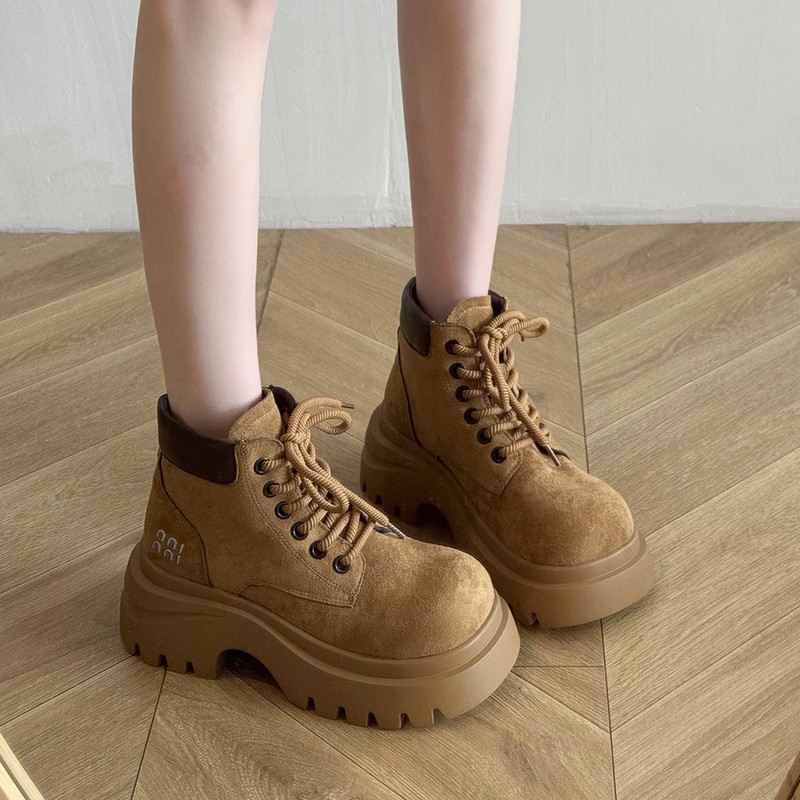 British Style Martin Boots for Women 2025 New Autumn and Winter Popular Super Hot Single Boots Thick Sole Versatile Rhubarb Boots Women's Boots