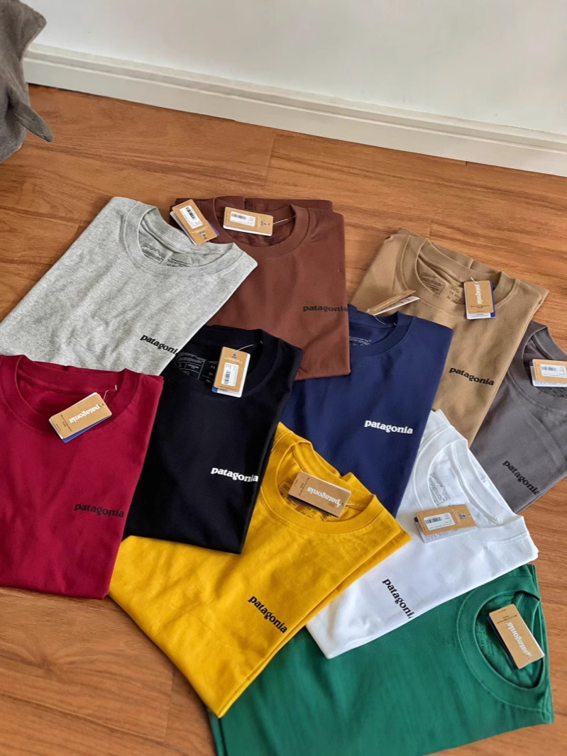 天井パタ アウトドア 半袖 Tシャツ 男女兼用 クラシック P-6 マウンテンプリント 万能 240g カップルスタイル