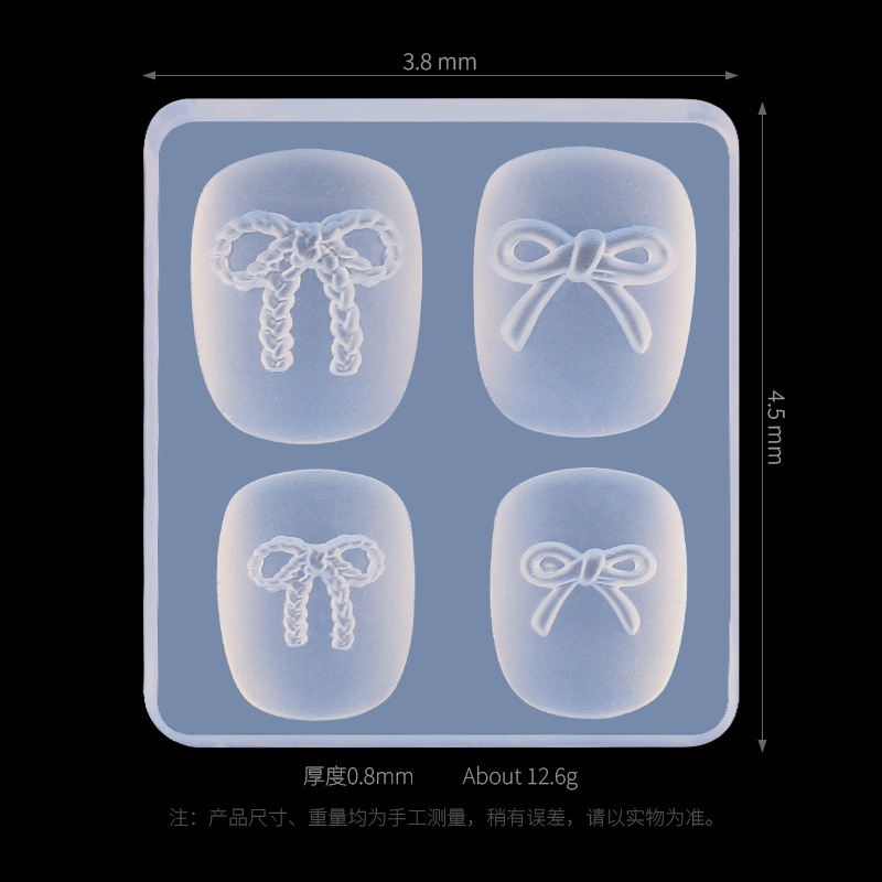 Molde de silicona para uñas transfronterizas, encaje francés, dibujos animados, flores, tulipanes, mariposas, uñas, joyas, herramientas al por mayor