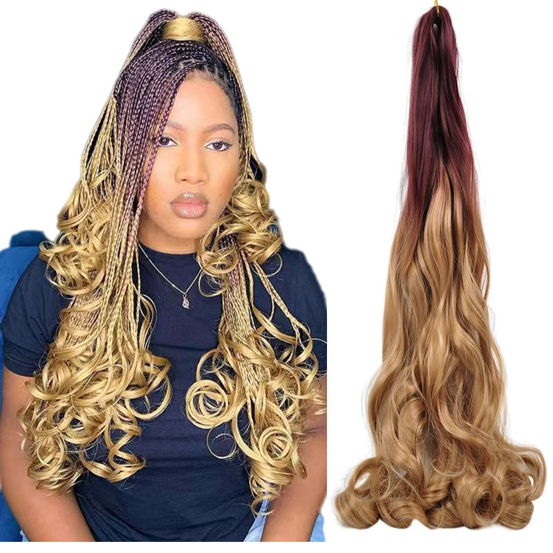 French Curl Loose Wave Crochet Hair African dirty braid braid wig big Wave roll