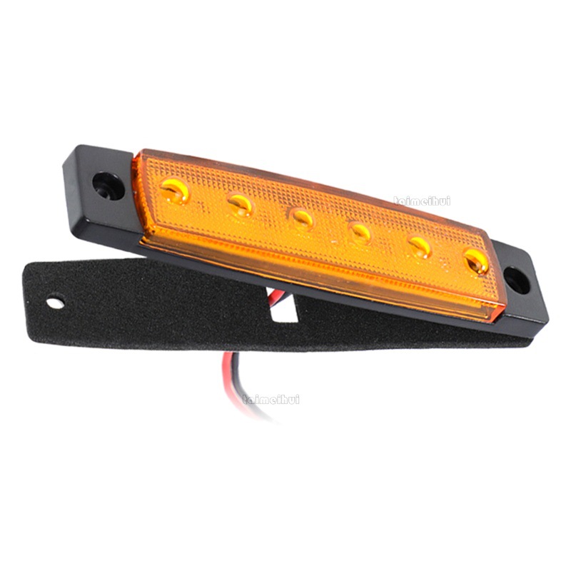Cross-Border Applicable Truck Side Lights 12V 24V 6Led Truck Trailer Side Lights Signal Lights Vehicle and Boat Side Lights Factory Supply