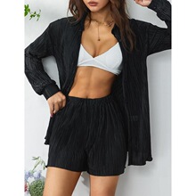 P 51494 V-neck Pleated Shorts Set ʱ����װ ����ѷ�羳ŷ