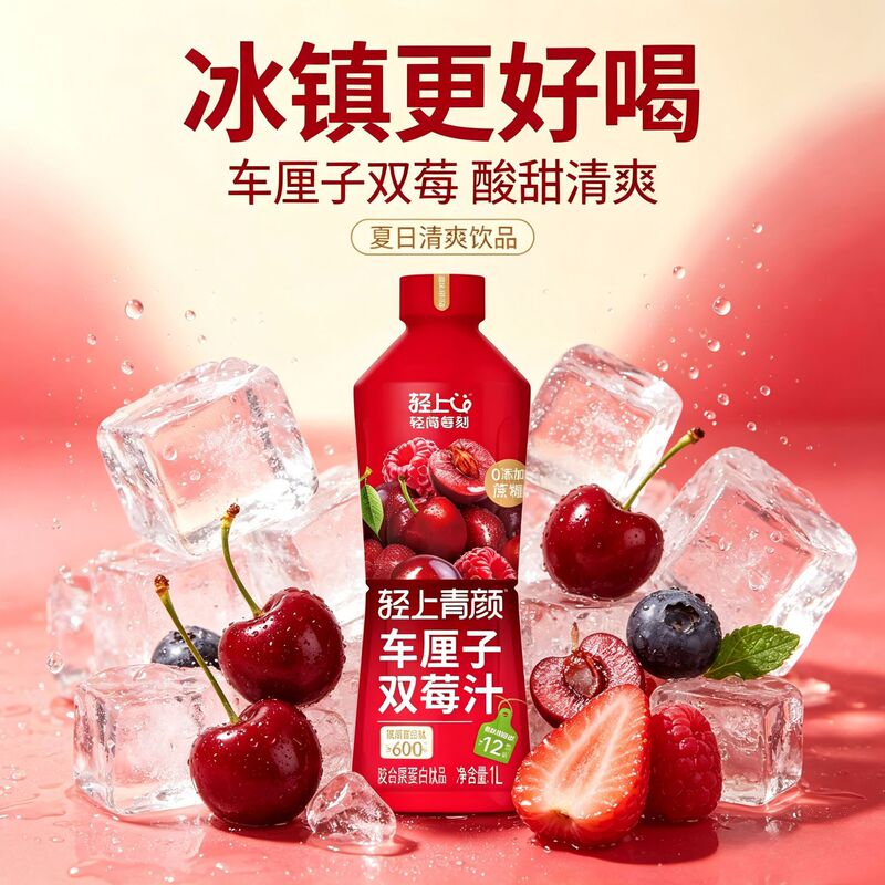 Qingshangqingyan Cherry Double Berry Juice Mixed Fruit and Vegetable Juice Drink, whole box Qingshangqingyan Cherry Double Berry Juice Mixed Fruit and Vegetable Juice Drink, whole box