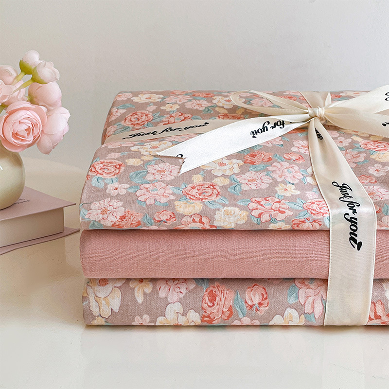 Nuevo juego de cuatro piezas de cama de hilo de doble capa Clase A, algodón puro, 2025, nuevo juego de sábanas con funda de edredón, ropa de cama de tres piezas