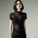 Fu Shengji Summer New Style Mesh Short-sleeved National Style Printed Top Pinch Waist Slim-fit Small Shirt