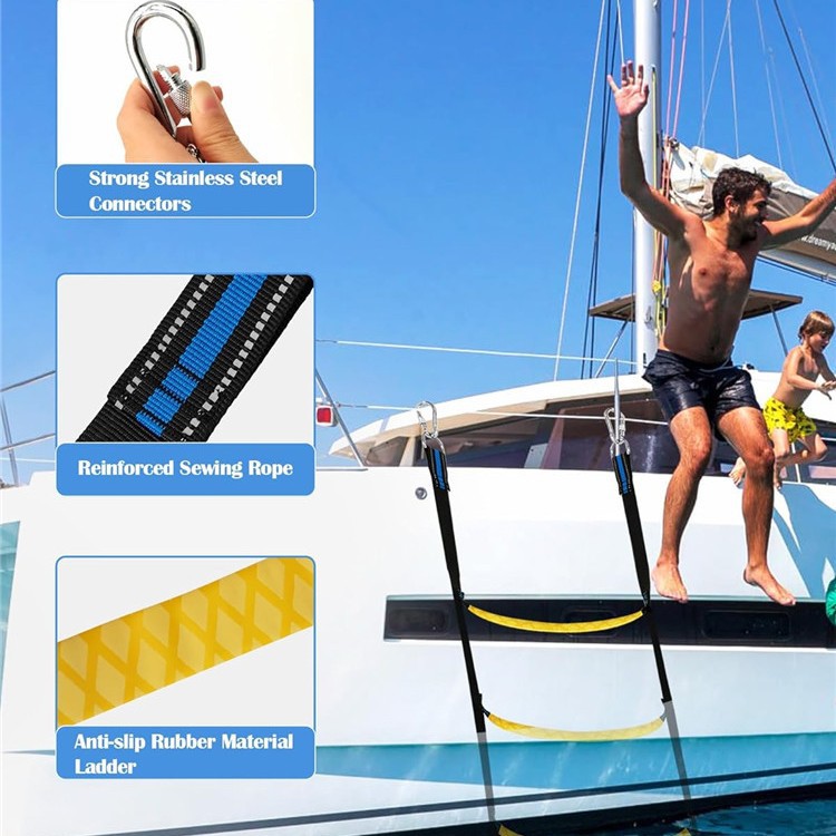 Soft Ladder Boat Rope Ladder Extension Sailing Kayak Canoe Swimming Ladder Rubber Boat Upper and Lower Soft Ladder