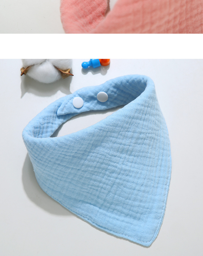 Einfarbiges Baby-Sabber-Lätzchen Dreieck-Tuch saugfähig Neugeborenen-Baby doppellagiger Mull-Halstuch Latz saugfähig schnelltrocknend