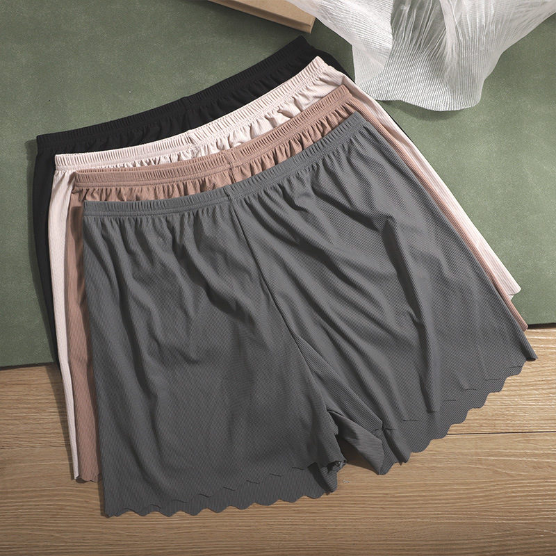 女士新款中腰防走光打底简约螺纹纯色三分安全裤夏季薄款洋气