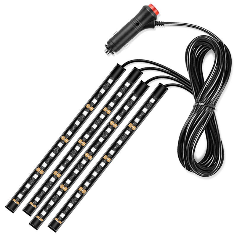 Lámpara de atmósfera LED para automóviles, uno, cuatro, uno, dos, lámpara de pie monocromática, lámpara de atmósfera de pie para automóviles image 8