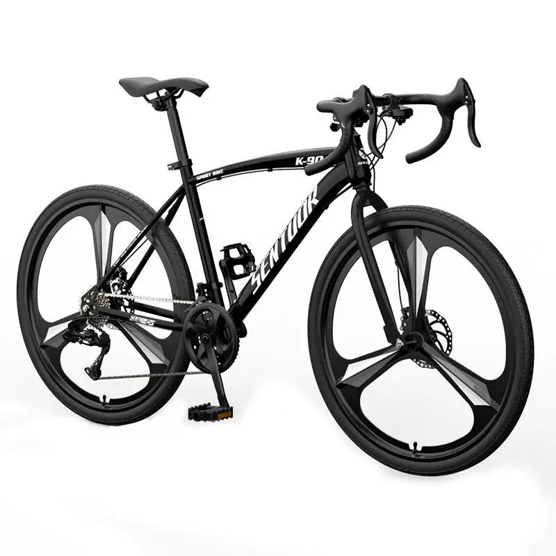 Gravel road racing bike with aerodynamic handlebars, ultra-light, variable-speed racing bicycle for men and women, suitable for adults and students Gravel road racing bike with aerodynamic handlebars, ultra-light, variable-speed racing bicycle for men and women, suitable for adults and students