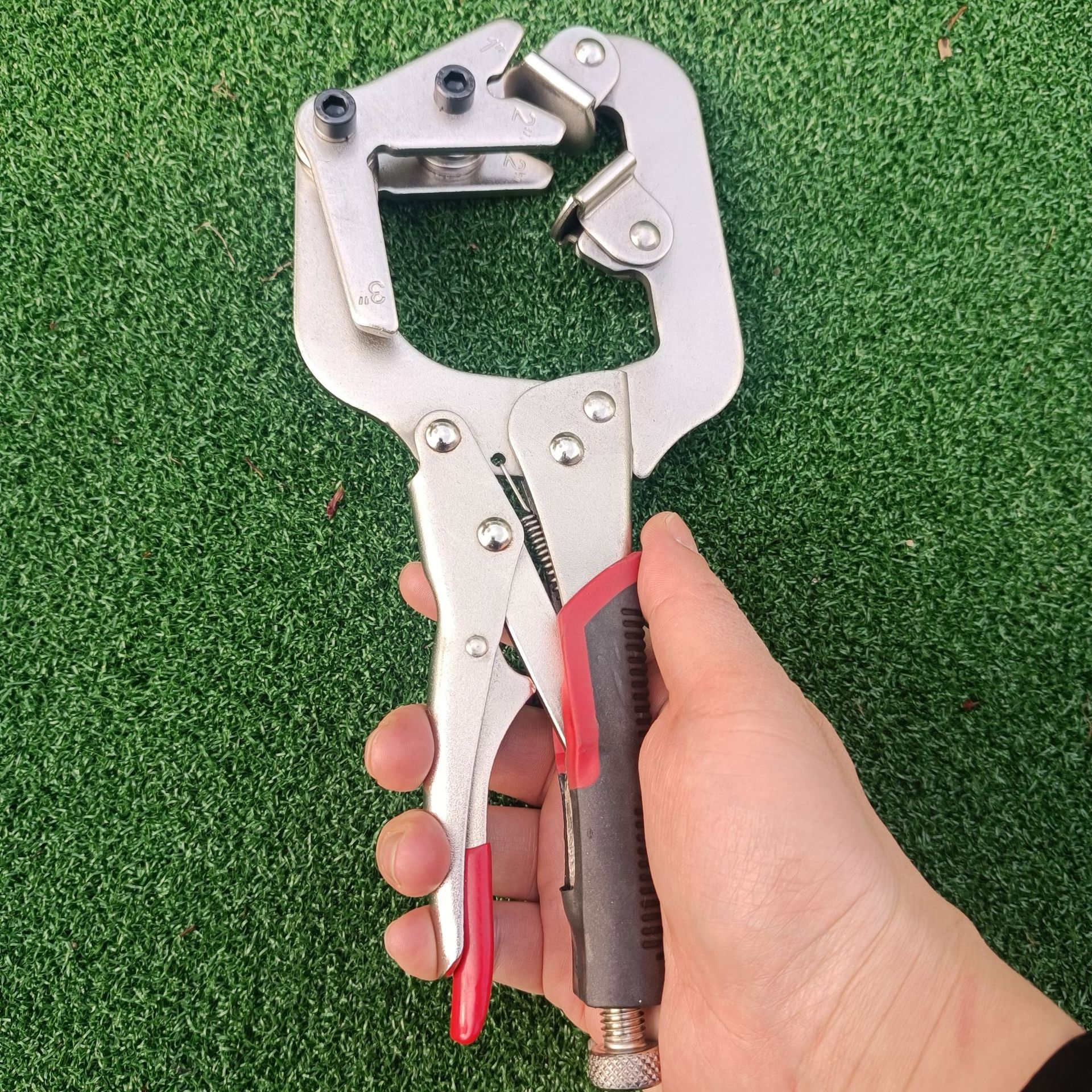 Alicates de soldadura multiusos de 10 pulgadas fuertes Alicates de tubo soldado ronda cuadrado de doble propósito fuerte pinza herramienta especial