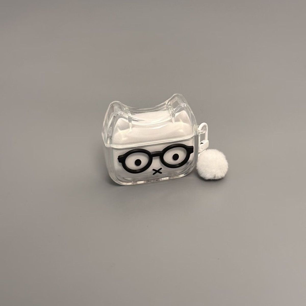 Glasses de marco negro Miffy conejo para airpods 4 generación 5 auriculares bluetooth estuche airpodspro3 estuche