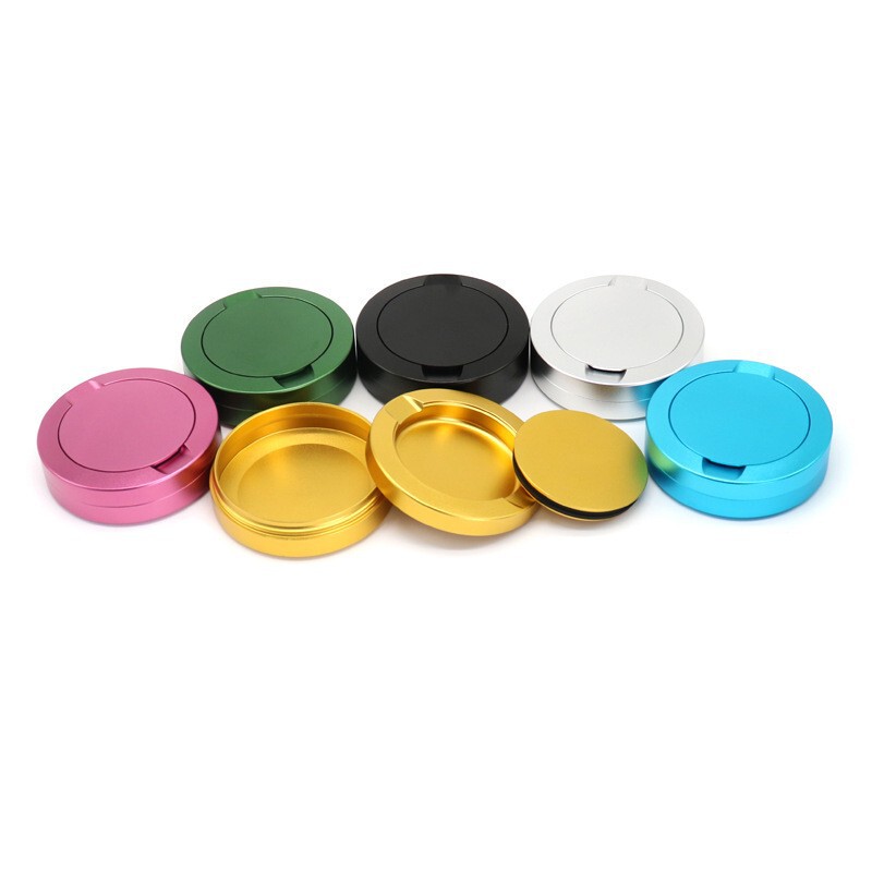 Cross-Border New Model Aluminum Alloy 72mm Metal Three-Layer Snuff Box Cigarette Case Portable Storage Container Smoking Accessories Wholesale