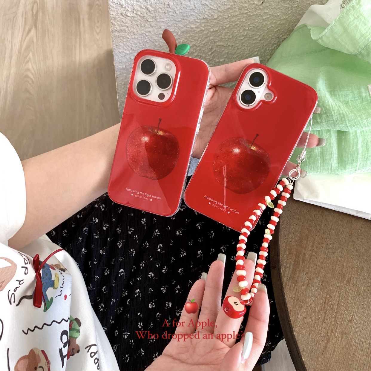 Nicho retro rojo Apple para iPhone15ProMax funda para teléfono móvil 16Pro cadena 14/13 femenino 16PM