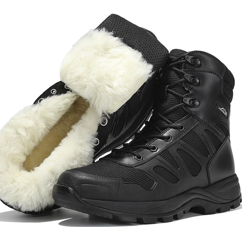 High shock‑absorbing outdoor boots, breathable mesh, ankle support, sizes 38–46