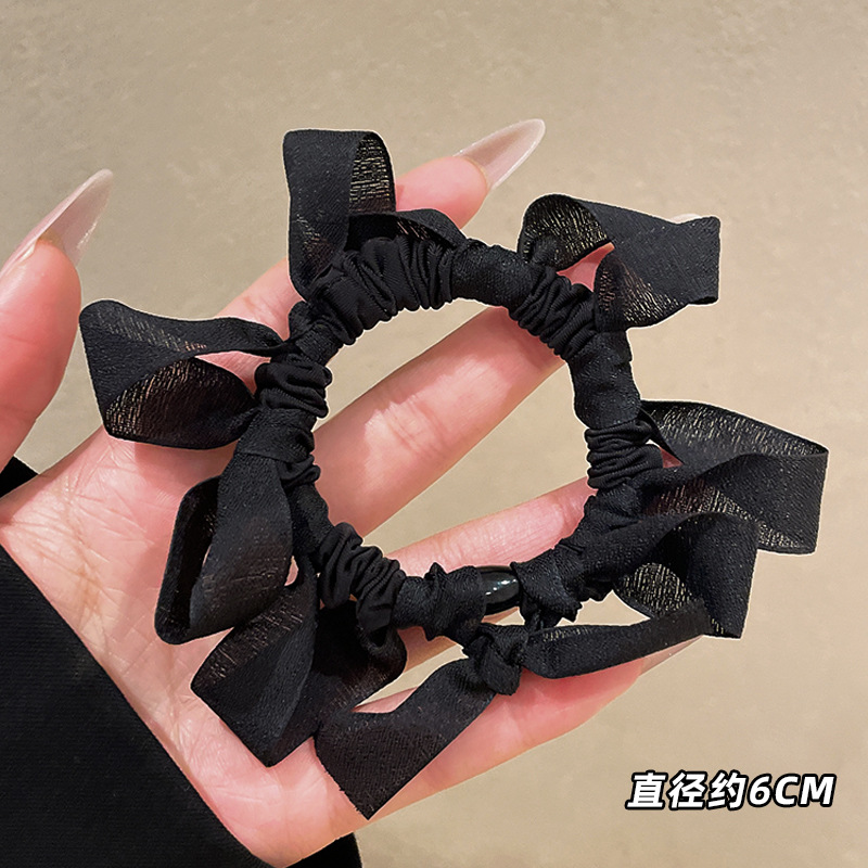 검은색 손으로 땋은 머리끈