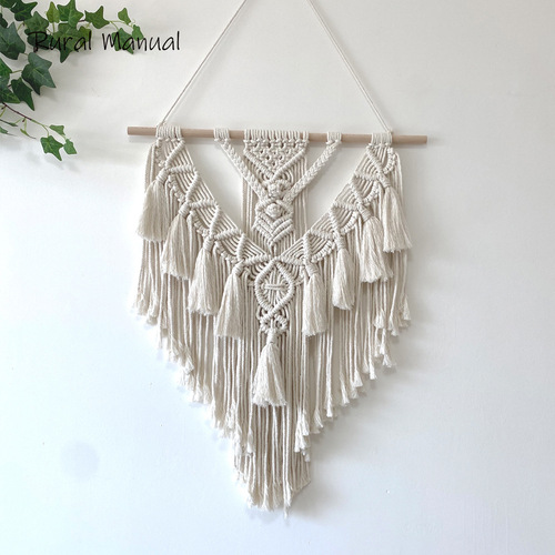 B&B Background Wall Decoration Bohemian Wall Hand-woven Tapestry Nordic Fringe Wall Hanging Amazon