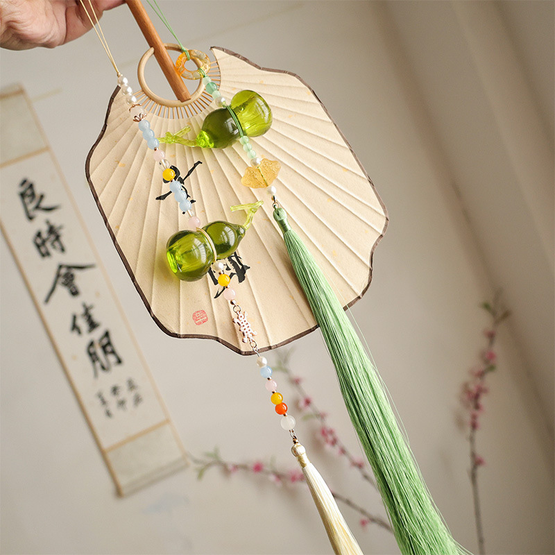 古代風漢服、釉薬ひょうたん、ロングタッセルペンダント、雲飾り腰ペンダント、中国風馬面スカートアクセサリー|undefined